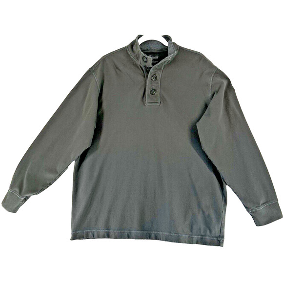 Casuals Roundtree & Yorke Men's L Gray Knit Button Pullover Sweater Henley Winte - Picture 1 of 13
